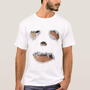 Zombie in gescheurde kleding t-shirt