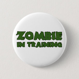 Zombie in opleiding ronde button 5,7 cm