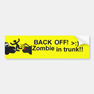 Zombie in Trunk Bumpersticker