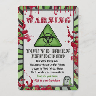 Zombie Infectie Feest Uitnodiging