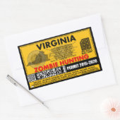 Zombie Jacht Vergunning Virginia Rechthoekige Sticker (Envelop)