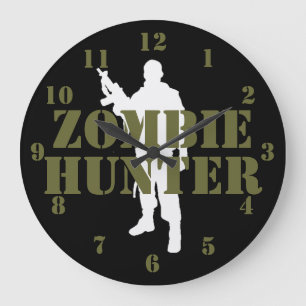 ZOMBIE JAGER GROTE KLOK