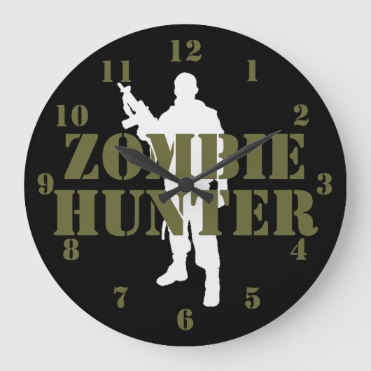 ZOMBIE JAGER GROTE KLOK (Voorkant)