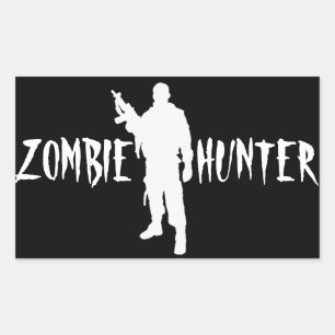 ZOMBIE JAGER -Sticker Rechthoekige Sticker