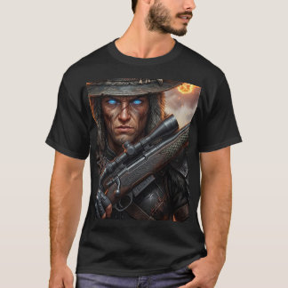 Zombie Jager Vintage Halloween Heksenjager Donker T-shirt