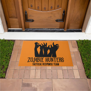 Zombie jagers tactische reactie team Halloween Deurmat