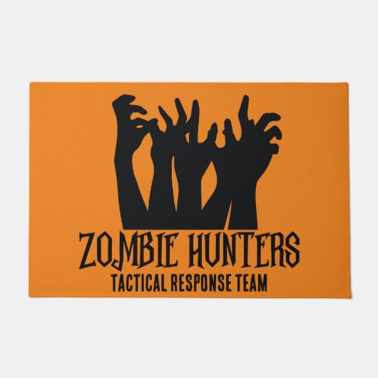 Zombie jagers tactische reactie team Halloween Deurmat (Voorkant)