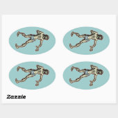 Zombie Jesus 1 Ovale Sticker (Vel)