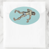 Zombie Jesus 1 Ovale Sticker (Tas)