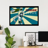 Zombie Jesus Art Nouveau Poster (Thuiskantoor)