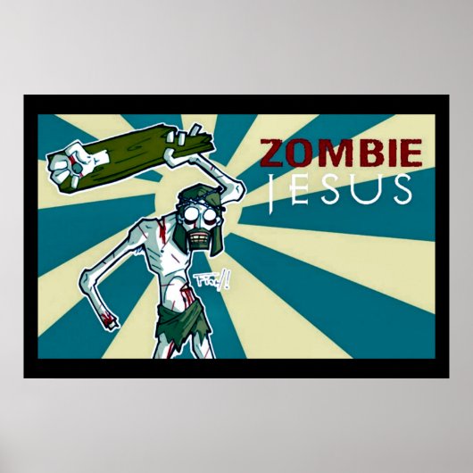 Zombie Jesus Art Nouveau Poster (Voorkant)