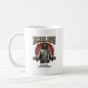 Zombie Jezus Vintage Gravure Grappig Shirt Ontwerp Koffiemok