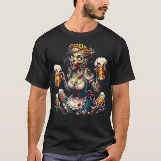Zombie Kellnerin Dirndl T-shirt