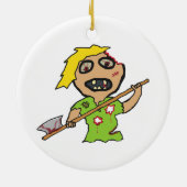 Zombie Keramisch Ornament (Achterkant)