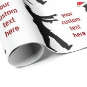 Zombie-kerstcadeautje aangepaste horror-feestdag cadeaupapier (Rol Hoek)