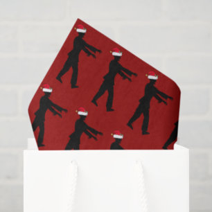 Zombie Kerstmis Funny Red Holiday Tissuepapier