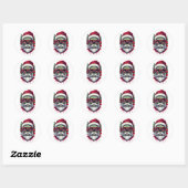 Zombie Kerstmis Ronde Sticker (Vel)