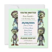 Zombie Kids Birthday Party