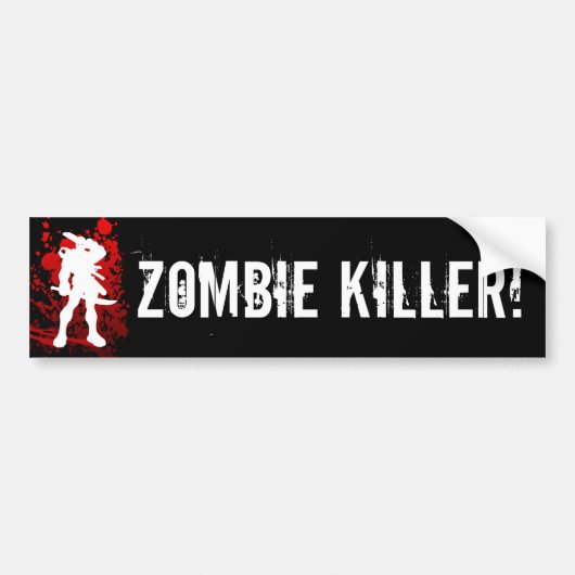 ZOMBIE KILLER! bumpersticker (Voorkant)