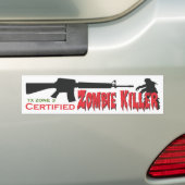 Zombie Killer- gecertificeerd Bumpersticker (Op auto)
