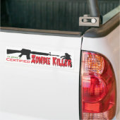 Zombie Killer- gecertificeerd Bumpersticker (Op Truck)