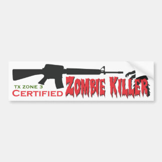Zombie Killer- gecertificeerd Bumpersticker