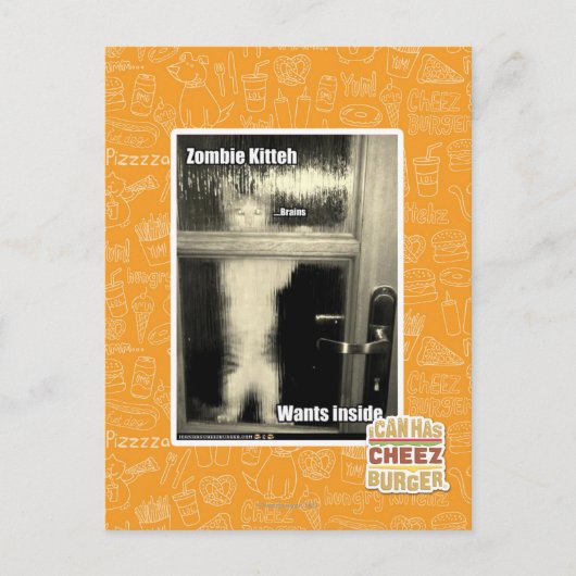 Zombie Kitteh Briefkaart (Voorkant)