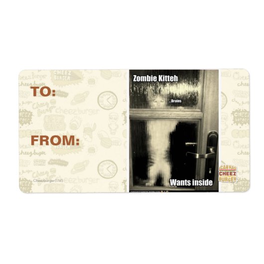Zombie Kitteh Etiket (Voorkant)