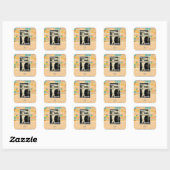 Zombie Kitteh Vierkante Sticker (Vel)