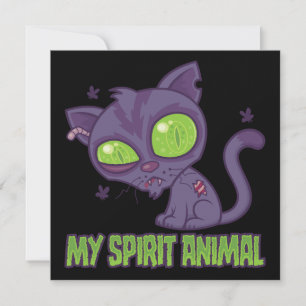 Zombie Kitten Is My Spirit Animal Kaart