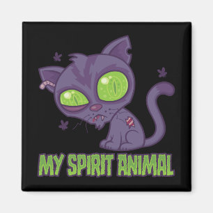 Zombie Kitten Is My Spirit Animal Magneet