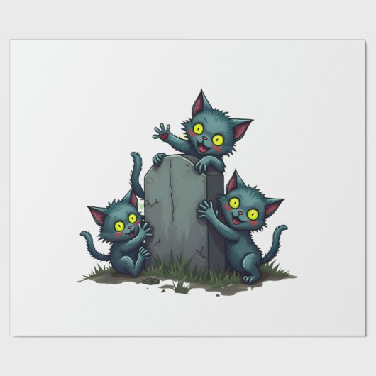 Zombie Kitten Opstand Cadeaupapier (Vlak)