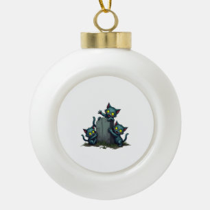 Zombie Kitten Opstand Keramische Bal Ornament