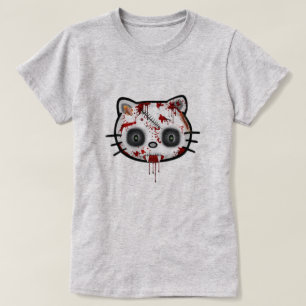 Zombie Kitty Cat Funny Halloween T-shirt