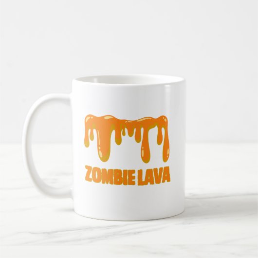 zombie lave grappig sinaasappel halloween koffiemok (Links)