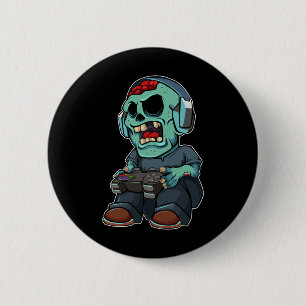 Zombie Lazy Halloween Kostuum Grappig Gaming Video Ronde Button 5,7 Cm