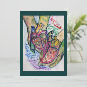 Zombie Liefdesgedicht Kunst Schilderijen Uitnodigi Kaart (Staand voorkant)