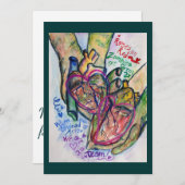 Zombie Liefdesgedicht Kunst Schilderijen Uitnodigi Kaart (Voorkant / Achterkant)