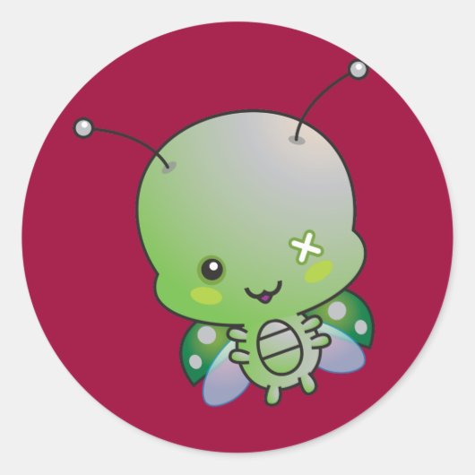Zombie lieveheersbeestje Sticker (Voorkant)