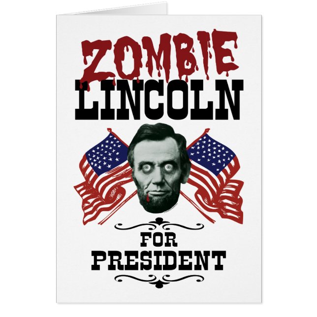 Zombie Lincoln voor President - Anti-Trump Hillary (Voorkant)