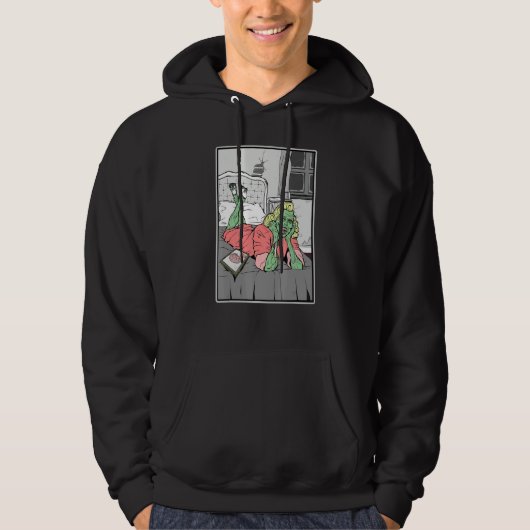 Zombie Love graphic art Hoodie (Voorkant)