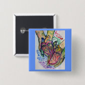 Zombie Love Pendant Custom Pins of Buttonnen Vierkante Button 5,1 Cm (Voorkant /achterkant)