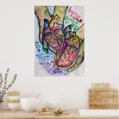 Zombie Love Poem Art Peinture Imprimantes Poster (Cuisine)