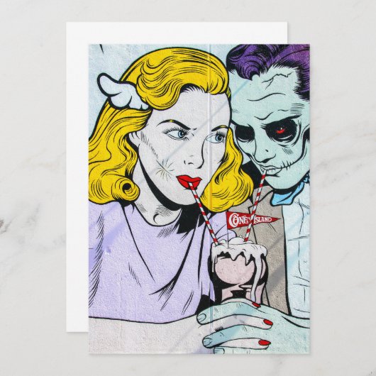 zombie love shake bedankkaart (Voorkant / Achterkant)