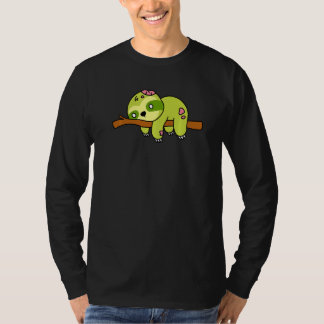 Zombie Luiaard Halloween Dier Schattig Monster Gra T-shirt