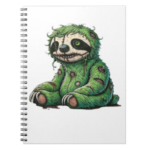 Zombie Luiaard Halloween Zombie Luiaard Zombie Lie Notitieboek
