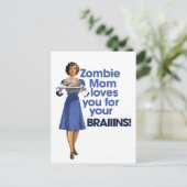 Zombie mama briefkaart (Staand voorkant)