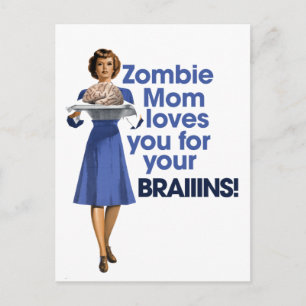 Zombie mama briefkaart