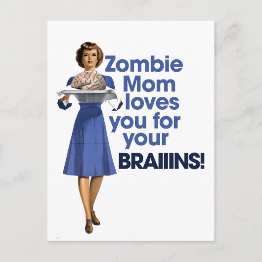Zombie mama briefkaart (Voorkant)