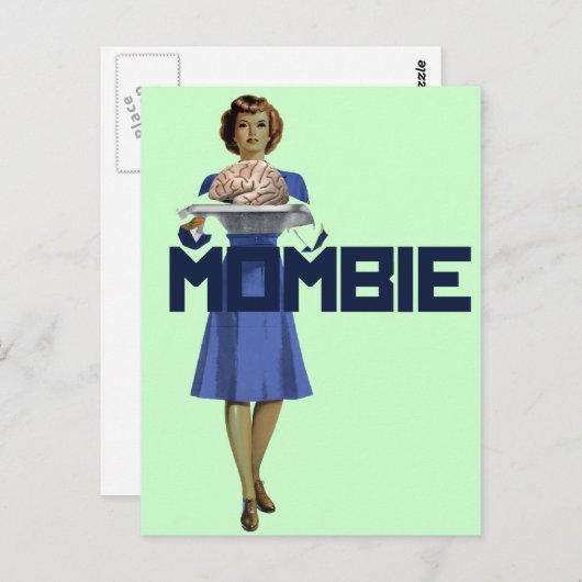 Zombie mama briefkaart (Voorkant / Achterkant)